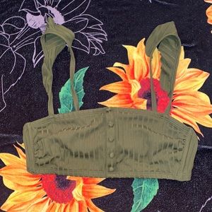 Olive Green Swim Top